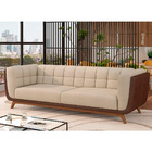 Sofá 2 Lugares 200cm Coin Courino Marrom | Bouclê Suave Off W